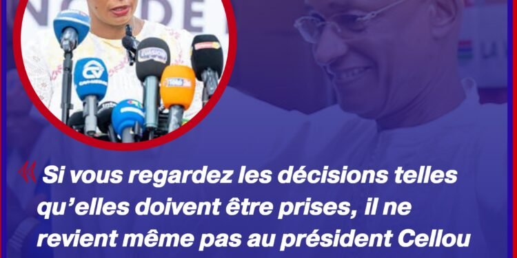 Djénabou Touré évoque de ‘’graves irrégularités’’ pour justifier la suspension du RPG Arc-en-ciel et de l’UFDG