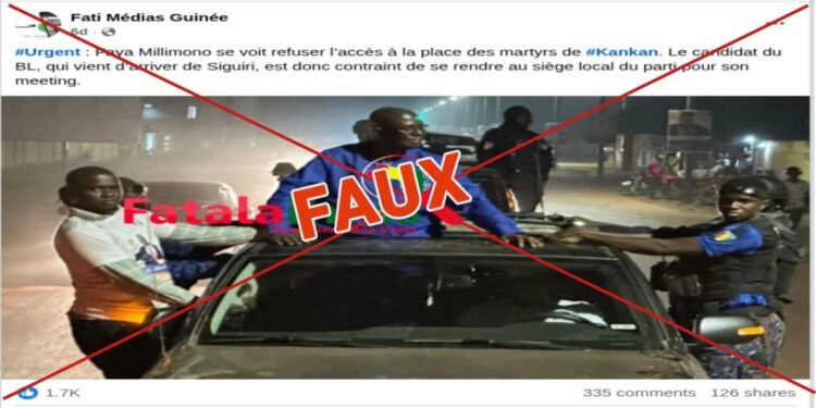 Kankan : l&rsquo;accès à la place des Martyrs n’a pas été refusé au candidat Faya Millimono